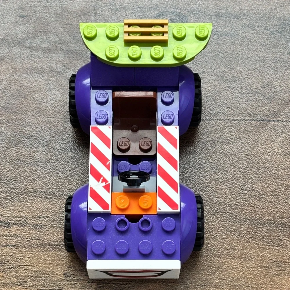 LEGO The Joker Minifigure Hammer Accessory & Car Batcave Attack Set 10763 Toy - Picture 9 of 13